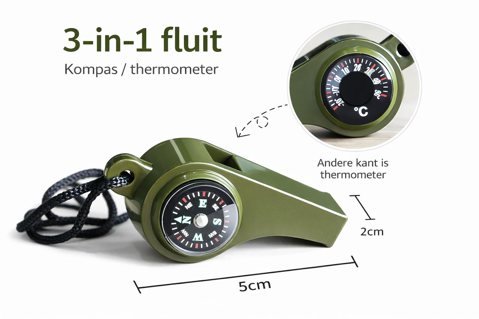 Multifunctionele Noodfluit 7-in-1 | Compact Survivalhulpmiddel