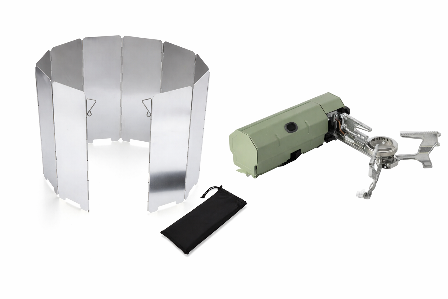 Opvouwbaar Camping Gasfornuis Met Kookset