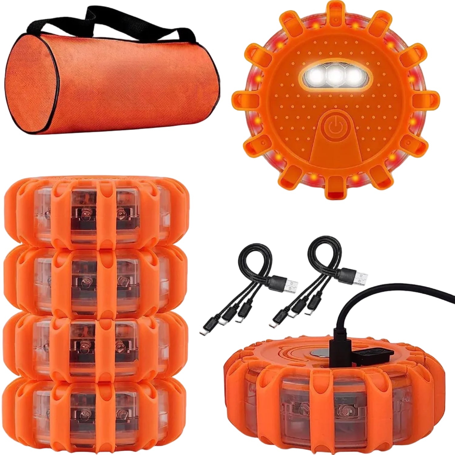 LED Waarschuwingslamp Met Magnetische Bevestiging | Noodverlichting Voor Auto & Pechsituaties