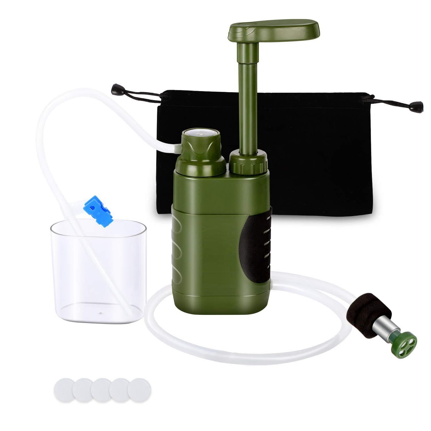 Draagbaar Handpomp Waterfilter | Essentieel Voor Outdoor & Noodsituaties
