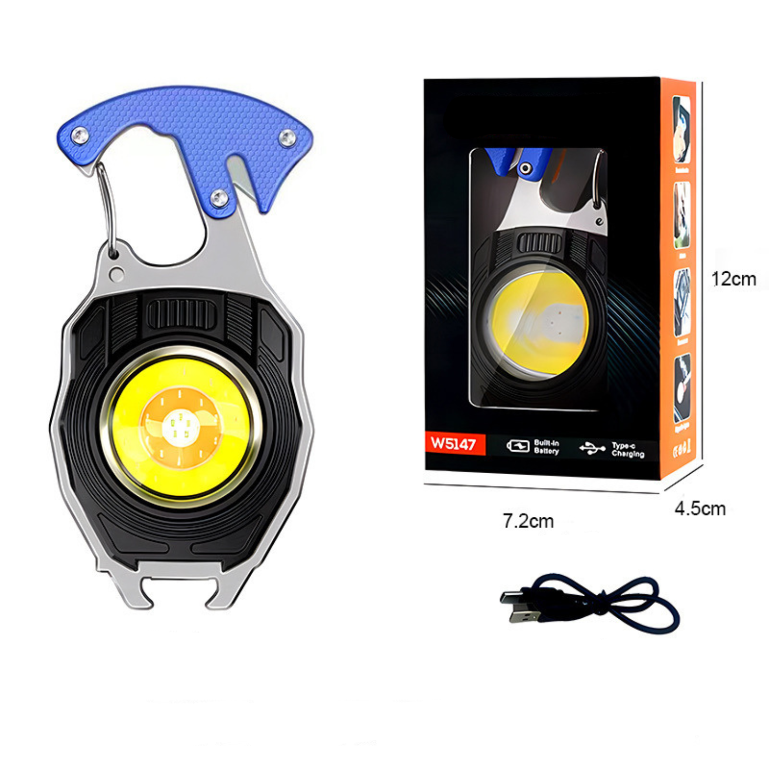 Multifunctionele LED Sleutelhanger Werklamp | Compacte Noodverlichting