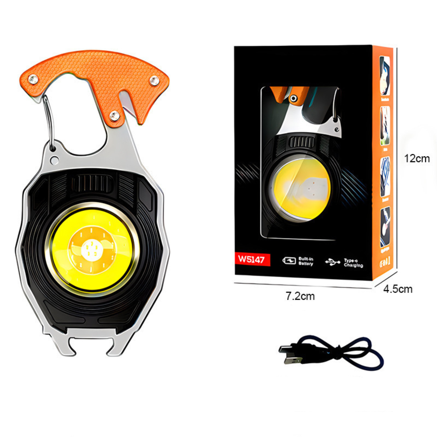 Multifunctionele LED Sleutelhanger Werklamp | Compacte Noodverlichting